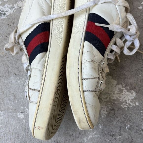 Gucci, distressed ace sneakers - Picture 4 of 11